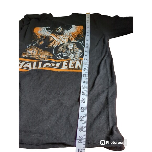 Halloween Movie T-Shirt Michael Myers Sketchy Orange Black Cotton 2015. Sz Med - Picture 5 of 7